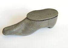 Antique metal snuffbox shoe shoe smoking collection late 19th early 20th century