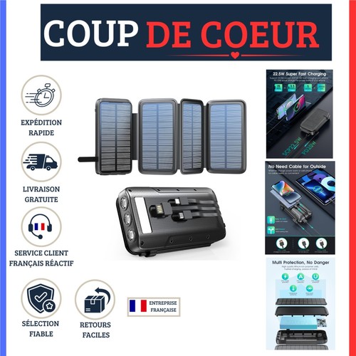 Batterie externe solaire - batterie,