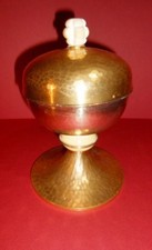 Ciboire Art déco argent et vermeil ciborium sacré culte Catholique poinçons 