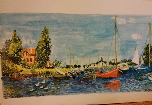 Aquarelle reproduction claude - aquarelle,
