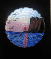 Ivar T Holth Norway  Silver Gilt Enamelled Scandinavian Sunset Viking Brooch