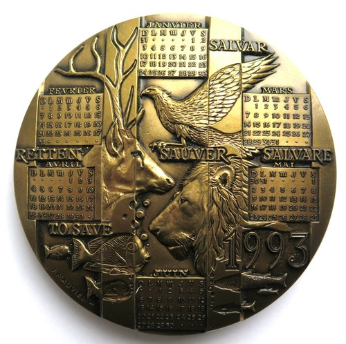 R2128 kalendermedaille 1993 - kalendermedaille,