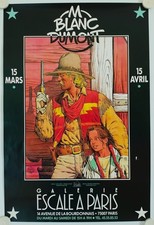 Poster M BLANC DUMONT - CARTLAND 1989 Exhibition Galerie Escale - Paris
