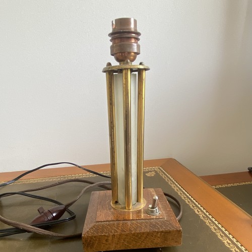 Pied lampe vintage - vintage, bois