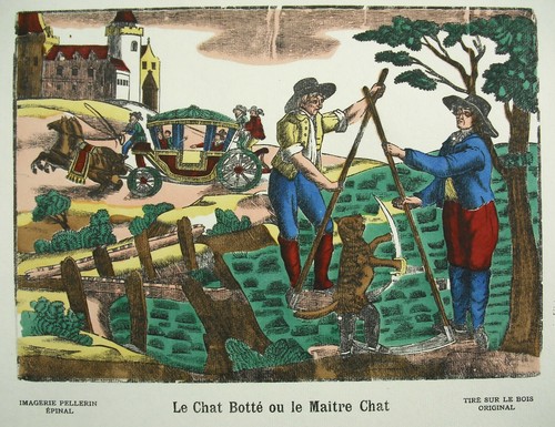Gravure chat botté le - le,