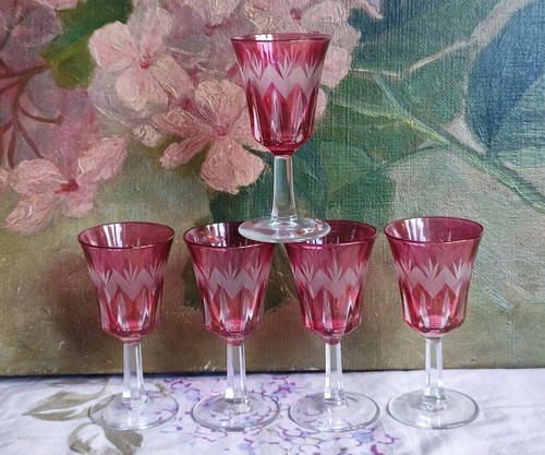 Anciens verres liqueur en - anciens,