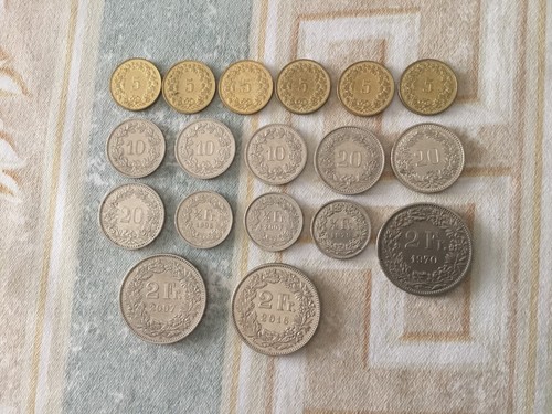 Suisse pièces 5 centimes - suisse, pièces.