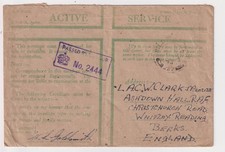 WW2 Active Service Cover FPO 267 Tunisia Censor to RAF Ashdown Hall Reading