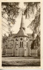 POSTCARD AUBE BAR SUR SEINE CHAPELLE NOTRE DAME DU CHENE L'APSE + STAMP