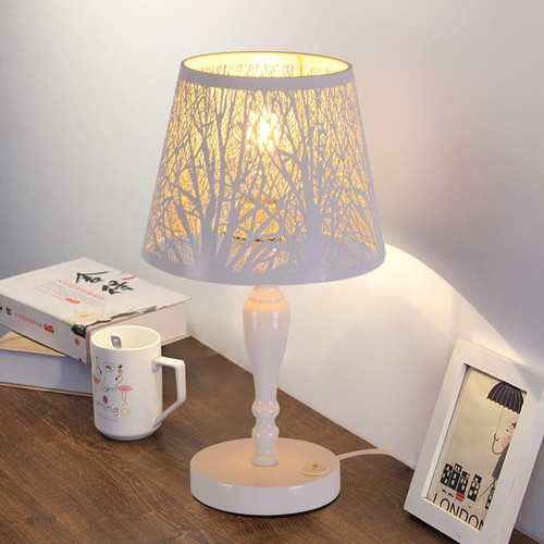 Blanc lampe table - blanc,