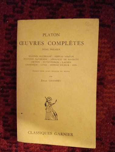 Livre ancien platon oeuvres - livre,