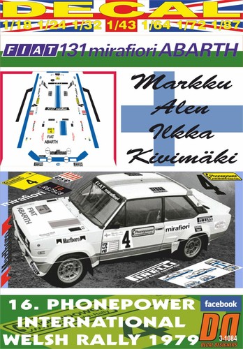 Decal fiat 131 abarth alen - fiat,
