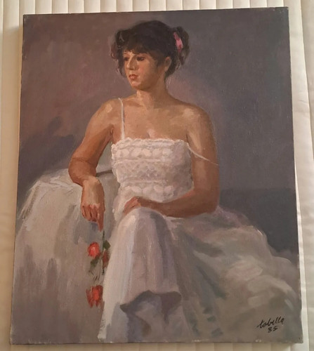 Tableau ancien huile portrait - ancien,