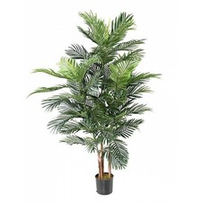 Joli palmier areca artificiel en pot multitroncs H 150 cm Vert - dimhaut: H 150