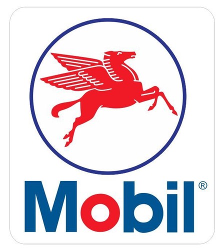 Mobil oil sticker - oil, decal
