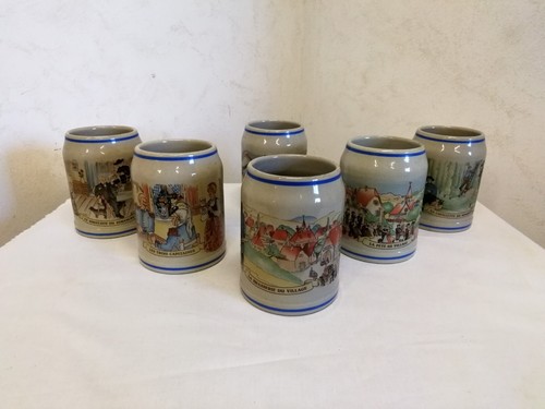 Chopes bière en grès - chopes,