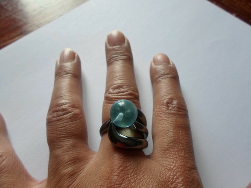 Bague argent massif noirci - bague,