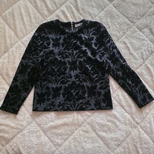 Haut floqué laine velours de