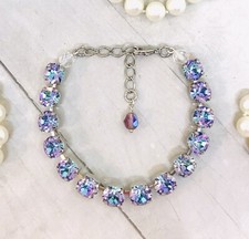 Vitrail Light Cup Chain Crystal Bracelet, Vitrail Light Tennis Crystal Bracelet