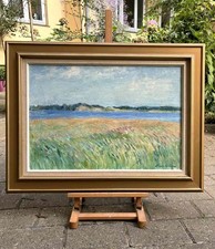 Niels Nielsen (1917) View Over Roskilde Fjord – Mid Century Modern Danish Art.