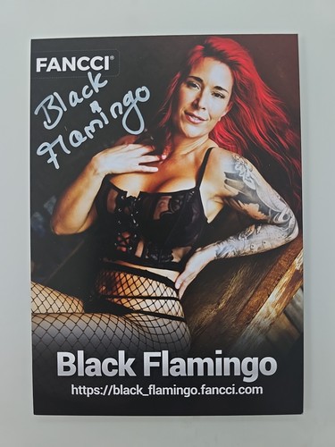 Flamant noir autographe - flamant,