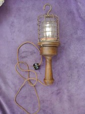 Loft - industrial decoration: walking lamp - 1930s - superb wooden