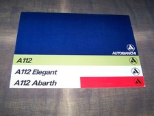 Top Rarity Stunning Brochure Autobianchi A 112 1973!!!