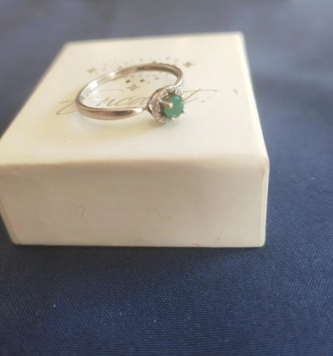 Bague gris caracts avec - or,