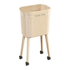 Poubelle haute à roulettes