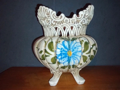 Vase cache pot vintage motif