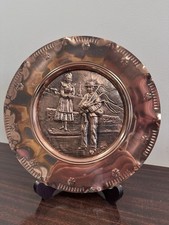 Rejected Copper Wall Plate - Folk Scene 