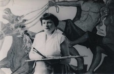 photo Yvette Alde peintre tirage époque années 1950 G. Nordmann