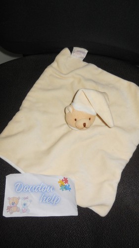 Doudou plat ours - plat, bonnet