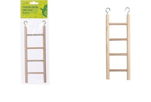 Echelle bois pour cage à - en,