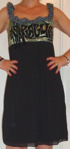 Robe noir buste devant effet - robe,