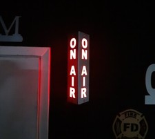 Lighted Sign "ON AIR" Aluminum 120V w/ Remote & Bluetooth. Triangle.