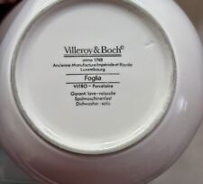 Villeroy & Boch Porcelain FOGLIA white 5 3/4” Cereal Bowl soup pre-owned Germany