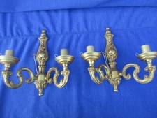 Paire d'appliques en métal