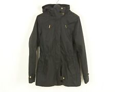 Elvine 113519 Veste Parka Femme M Manteau Gilet Noir à Capuche Automne de Pluie