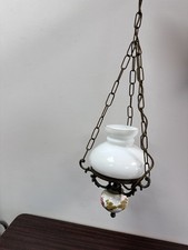 Chandelier, suspension, earthenware, opaline
