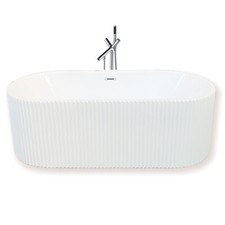 Baignoire ilôt 168 X 74 cm + Robinet Mitigeur Colonne – Olivia