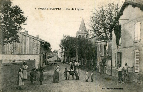 Carte somme suippes rue - rue, de