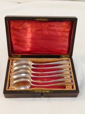 SOLID SILVER 6 SMALL TEASPOONS SET