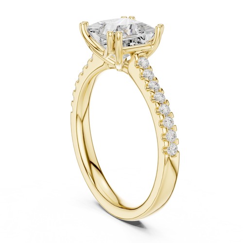 Bague diamant princesse ct - diamant, 2,1
