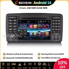 64Go Android 14 Autoradio GPS DAB+CarPlay TNT CD Wifi For Mercedes Classe R W251