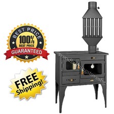 Cuisinière Poêle à bois Cheminée  Prity 1P34L 10,1kw EEK-A / Échangeur Chaleur