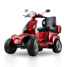 1000W 4-Wheel All-Terrain Electric Power Mobility Scooter Heavy Duty Red Scooter