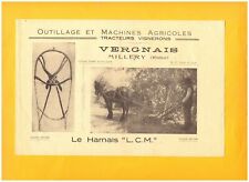 "MILLERY (69) AGRICULTURAL MACHINES / TRACTORS WINEMAKERS "VERGNAIS" tract circa 1920