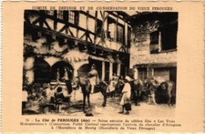 Old postcard PERUGES scene from the famous film Les Trois Mousquet areas (684141)