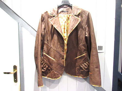 Veste cuir souple - cuir, t